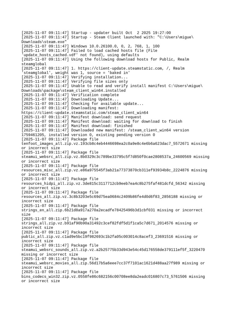 Steam Client Update Log | PDF | Zip (File Format) | Download