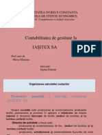 Septar Ermine-CAA, Grupa 1, Organizarea Calculatiei Costurilor