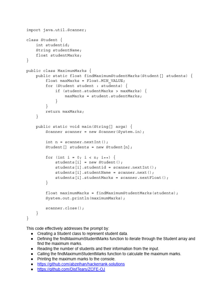 Find Maximum Marks by The Student - Consider The... | PDF