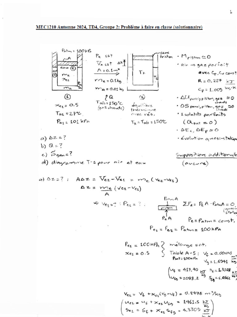 Mec1210 TD4 Classe Gr2 Sol | PDF