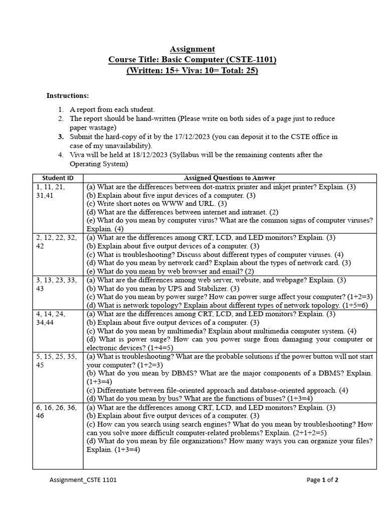 Assignment 1 | PDF | Computer Monitor | World Wide Web