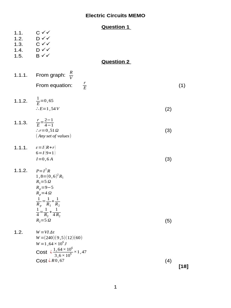 Electric Circuits Analysis and Calculations | PDF | Electrical ...