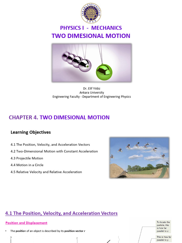 Two-Dimensional Motion in Mechanics | PDF | Acceleration | Velocity