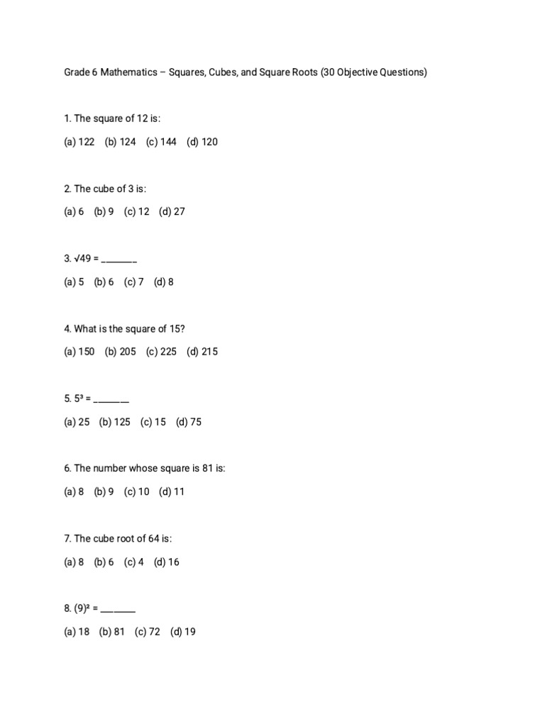 Grade 6 Mathematics | PDF