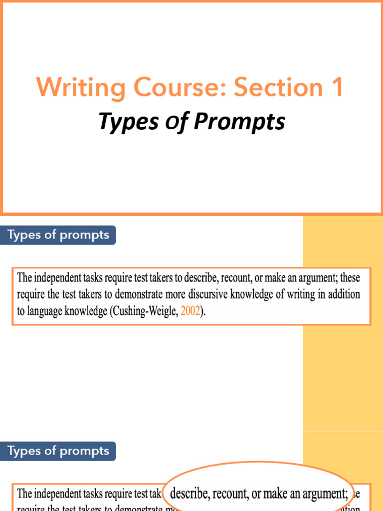 Types of Writing Prompts Explained | PDF