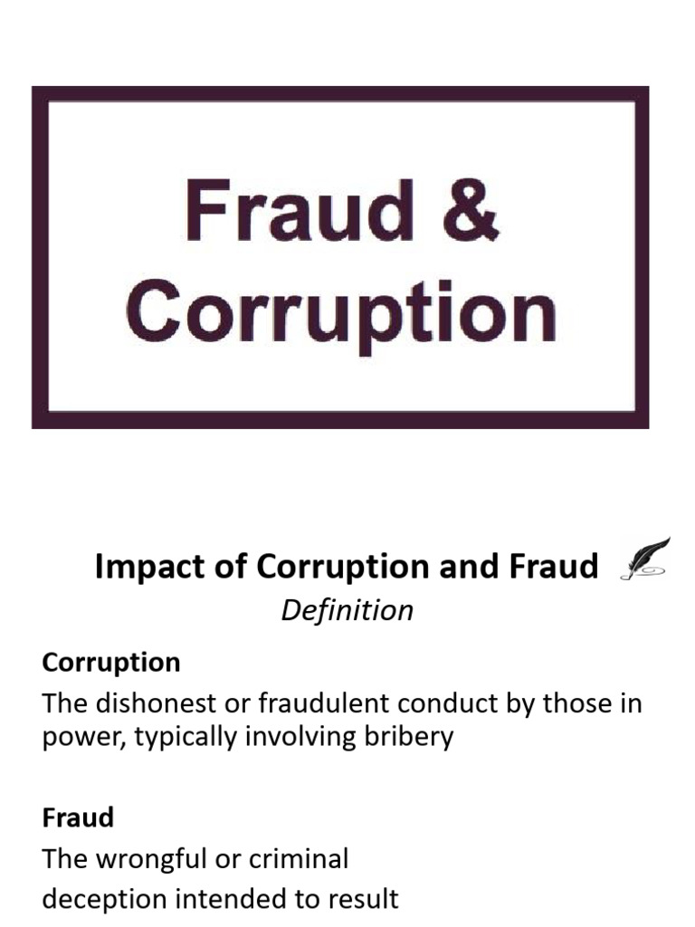 Understanding Corruption and Fraud Impact | PDF | Corruption | Bribery