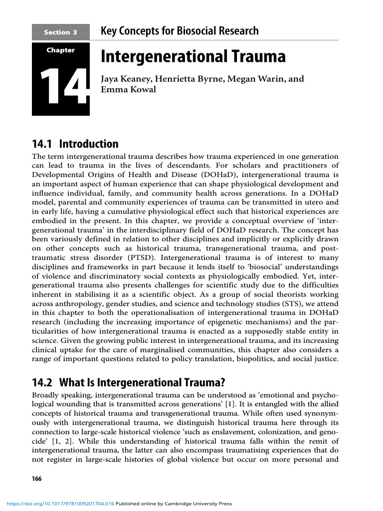 Understanding Intergenerational Trauma | PDF | Psychological Trauma