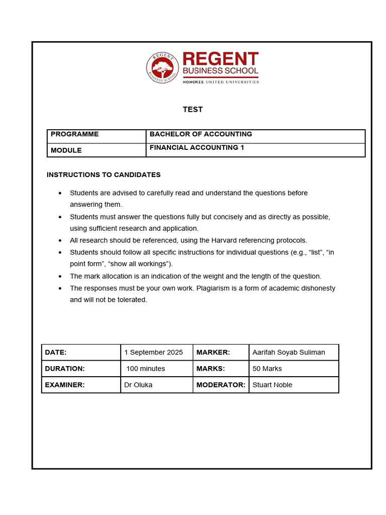 BCMAC - Accounting 1 - Test 3 - Question Paper | PDF | Depreciation ...