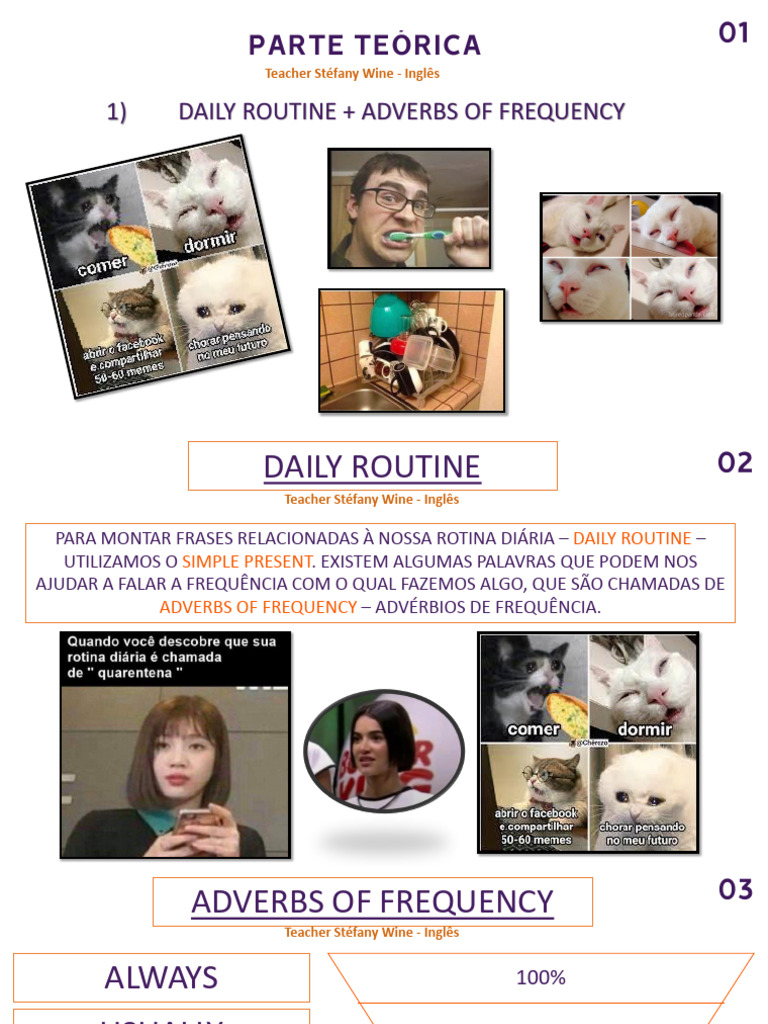 Daily Routine - Verbs - Slides | PDF