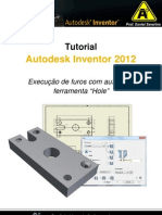 Autodesk Inventor 2012 - Criação de furos com a ferramenta Hole