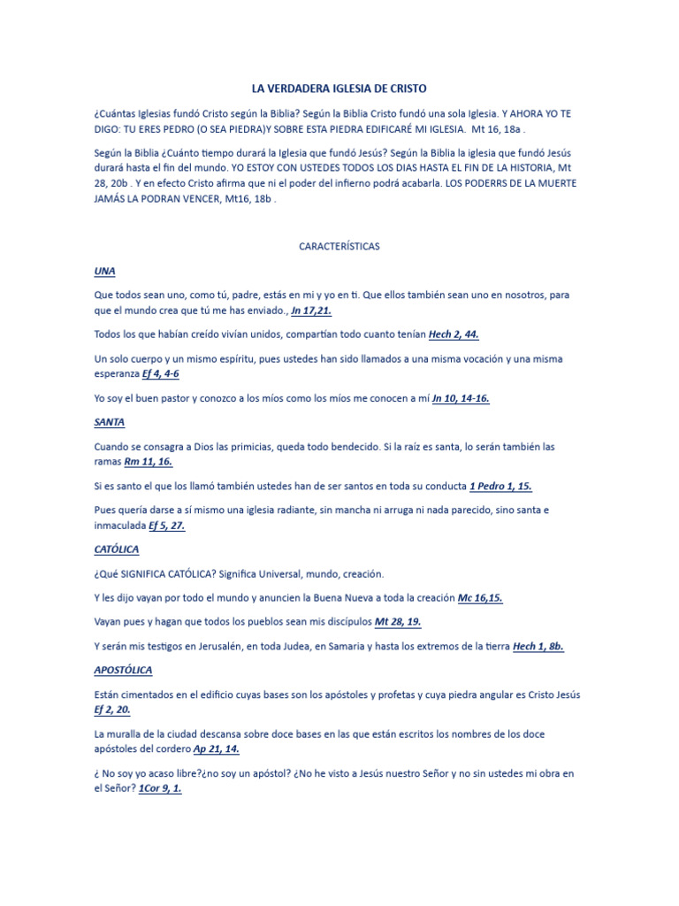 La Iglesia de Cristo: Fundamento y Duración | PDF | San Pedro | Cristo ...