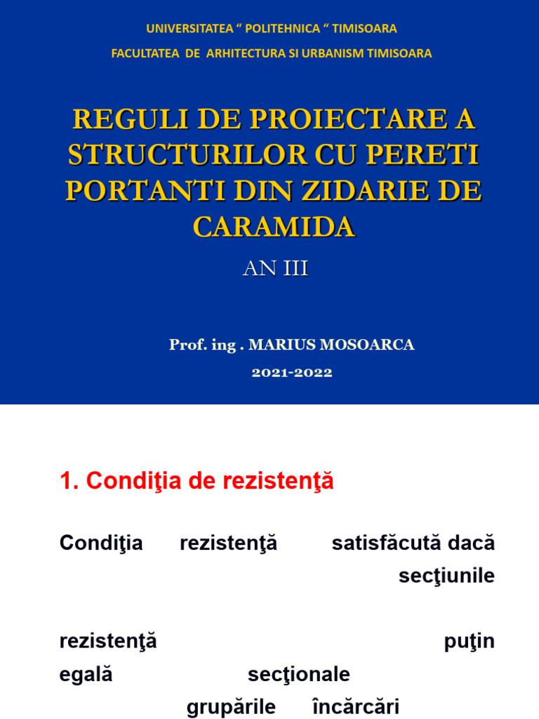 Proiectarea Structurilor Curs 3 | PDF