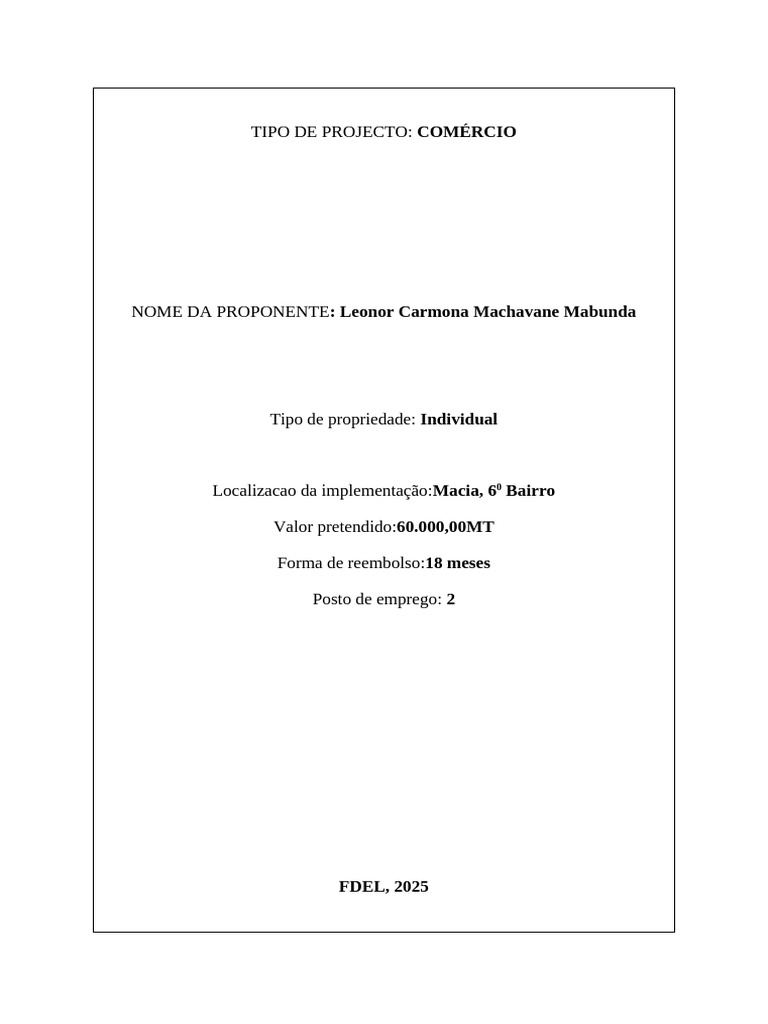 Projeto de Comércio: Loja de Fardo e Agricultura | PDF | Empréstimos ...