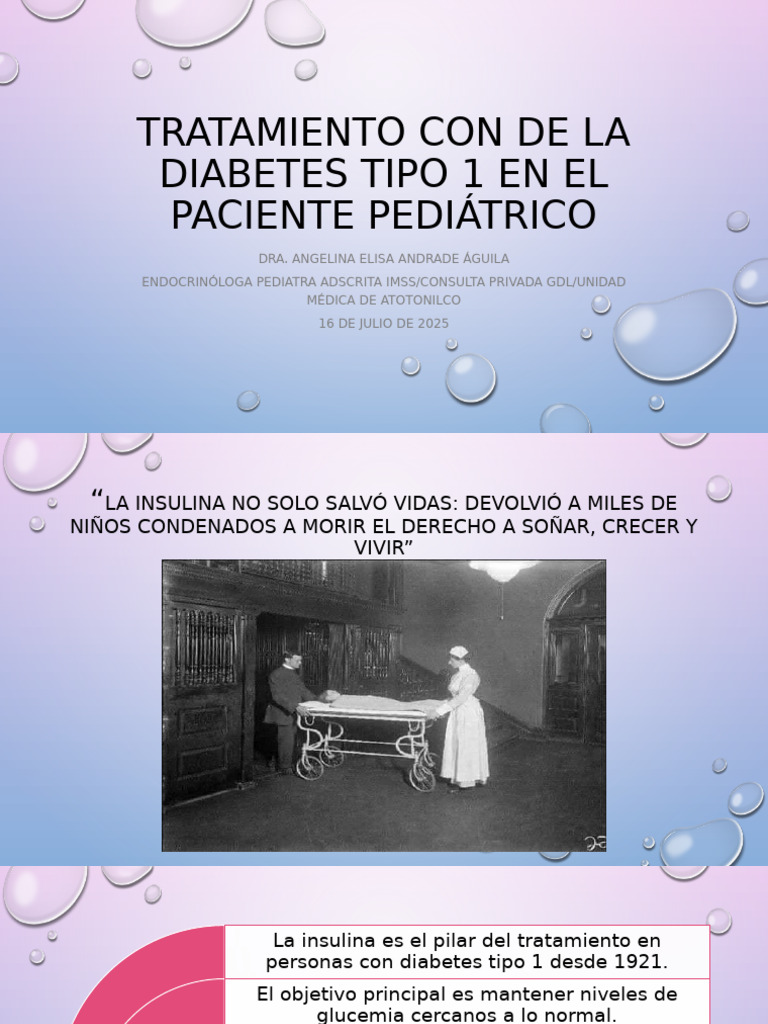 Tratamiento Diabetes Tipo 1 en Niños | PDF | Diabetes | Insulina