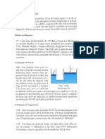 1 Lista Física II - Fluidos