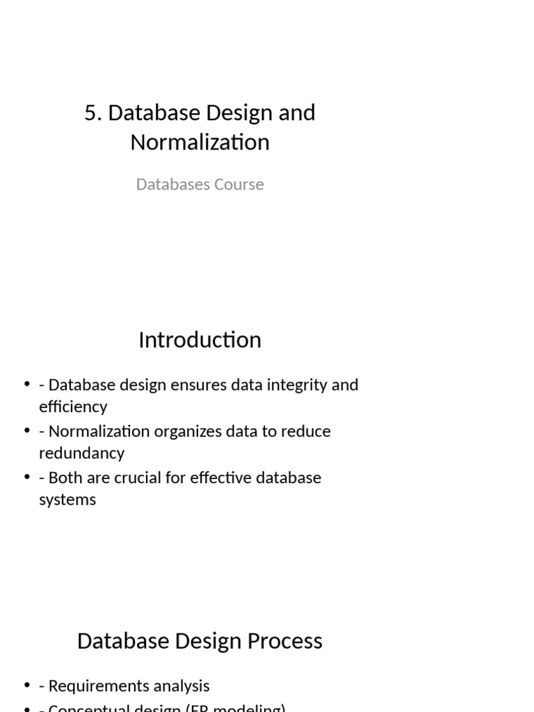 Database Design and Normalization Guide | PDF
