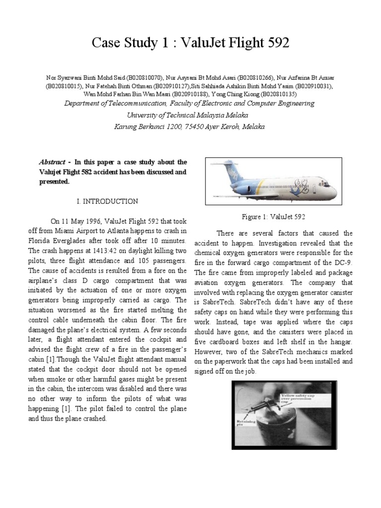 ValuJet Flight 592 Aviation Accident (General)