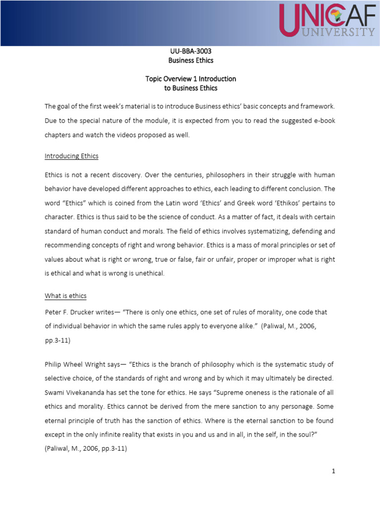 Introduction to Business Ethics Concepts | PDF | Morality | Business Ethics