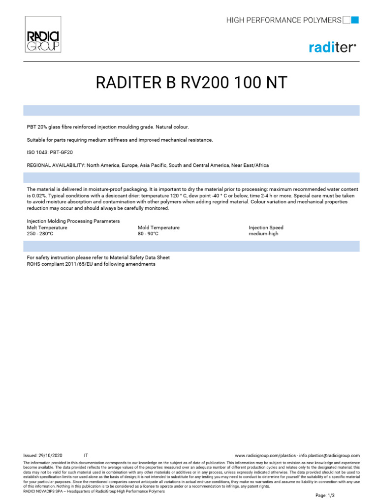 Rdt.b Rv200 100 Nt -Eng | PDF | Strength Of Materials | Temperature