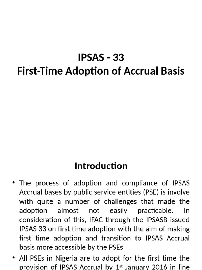 Ipsas 33 | PDF | Accounting | Financial Services