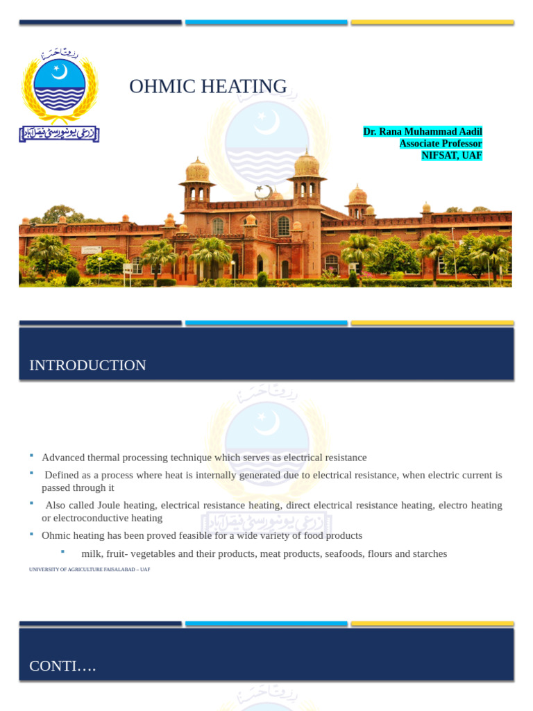 Ohmic Heating FST-708 | PDF | Electrical Resistivity And Conductivity ...