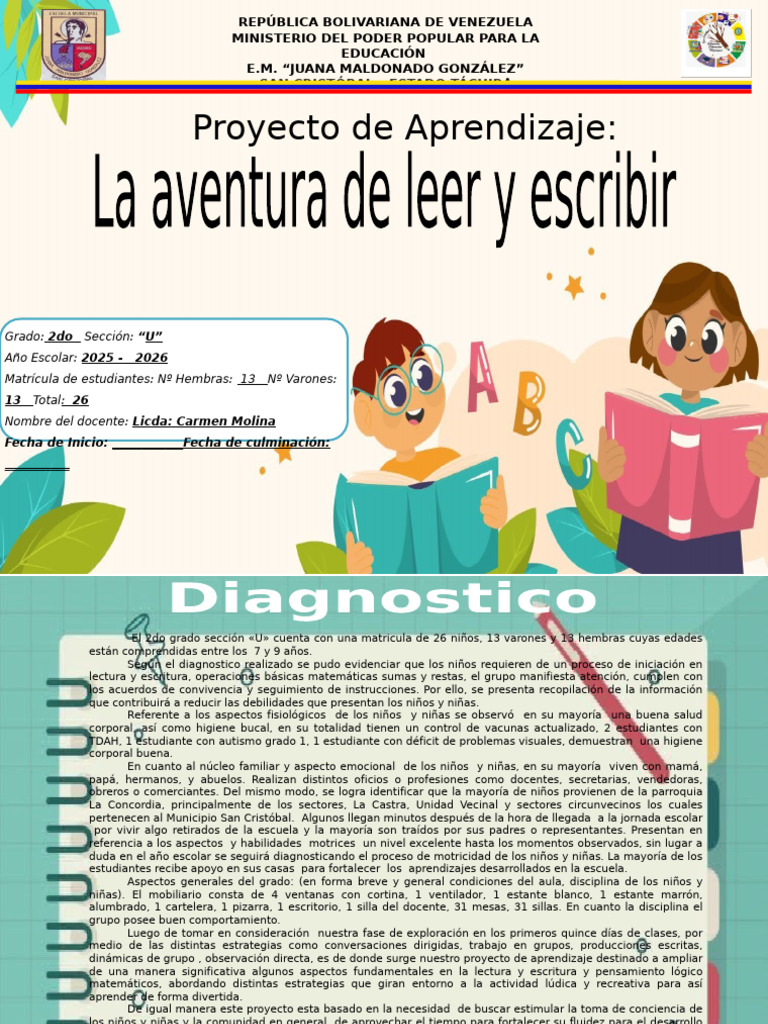 Proyecto de Aprendizaje 2do Grado Venezuela | PDF | Ritmo | Comunicación