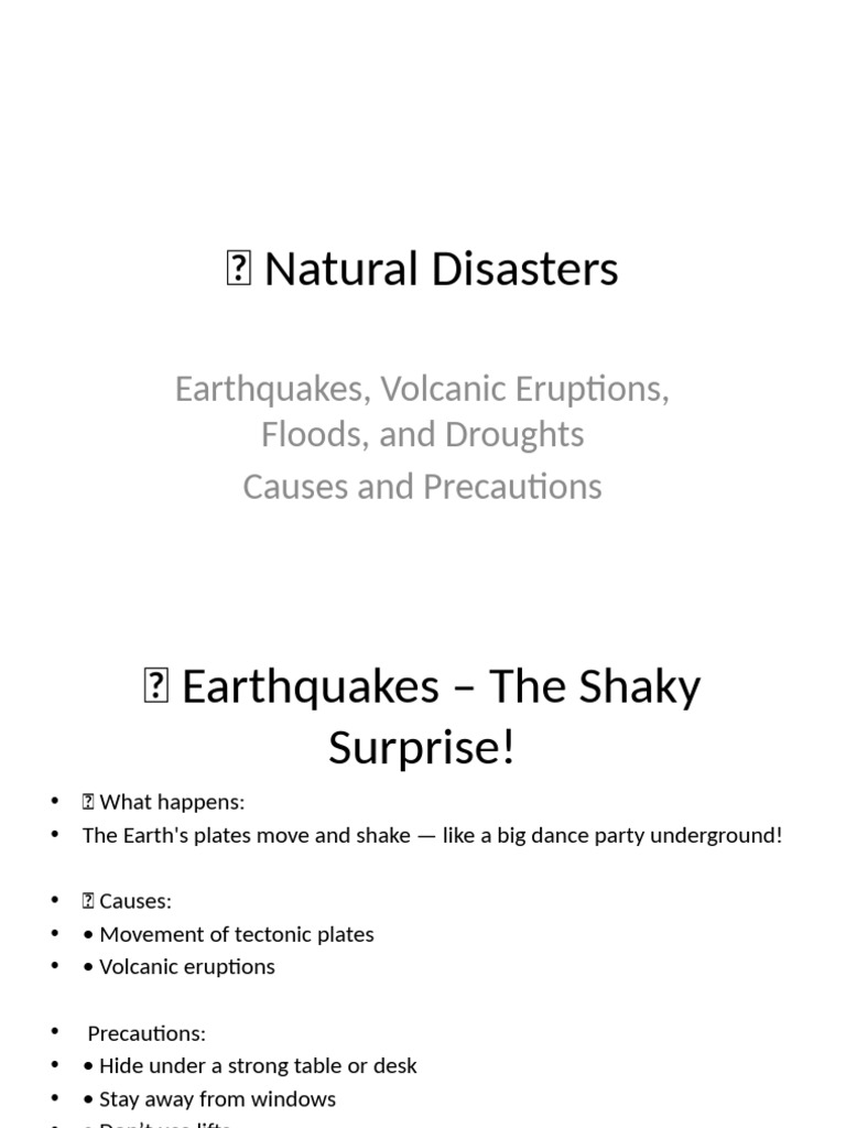 Natural Disasters Presentation Pdf