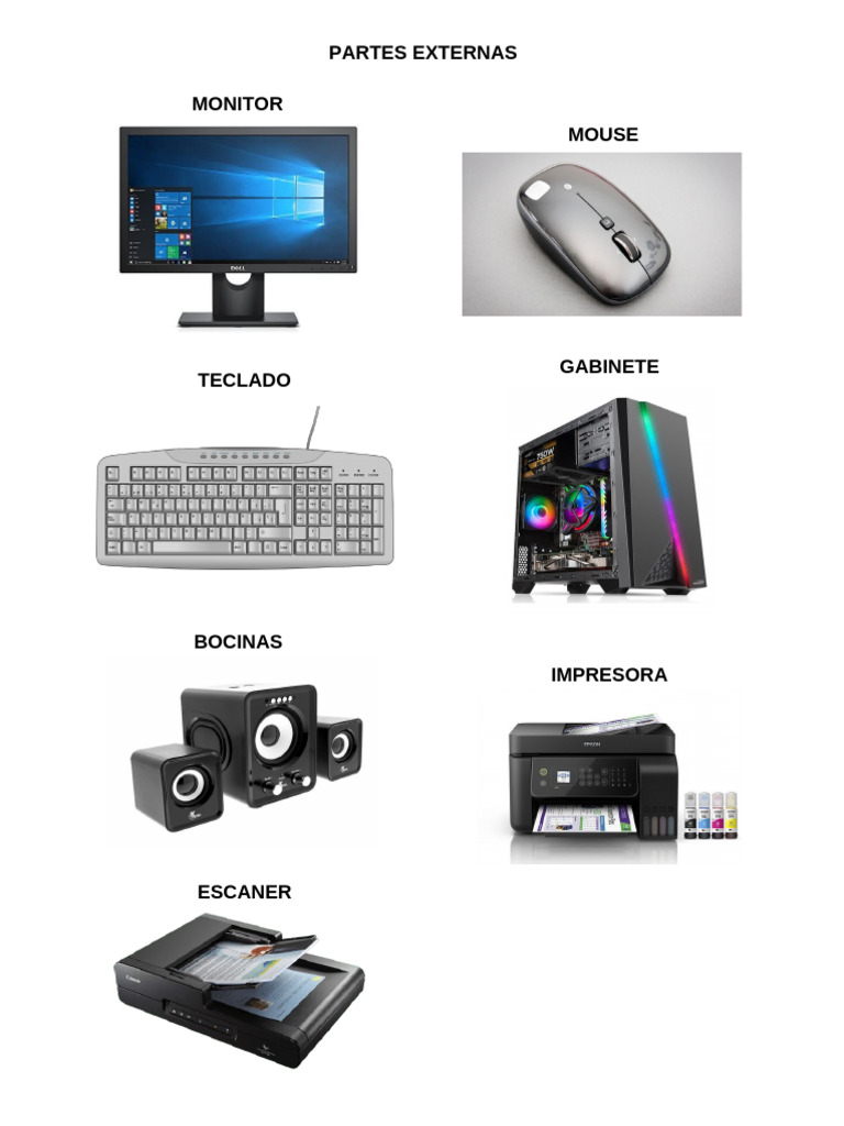 Partes Internas y Externas de La Computadora | PDF