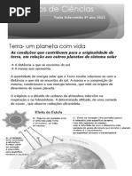 Resumos Teste intermédio Ciências 9