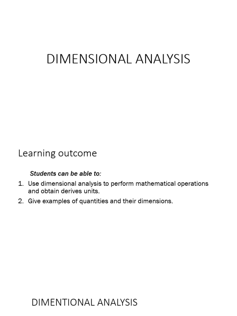 Dimensional Analysis Explained | PDF | Physical Quantities | Quantity