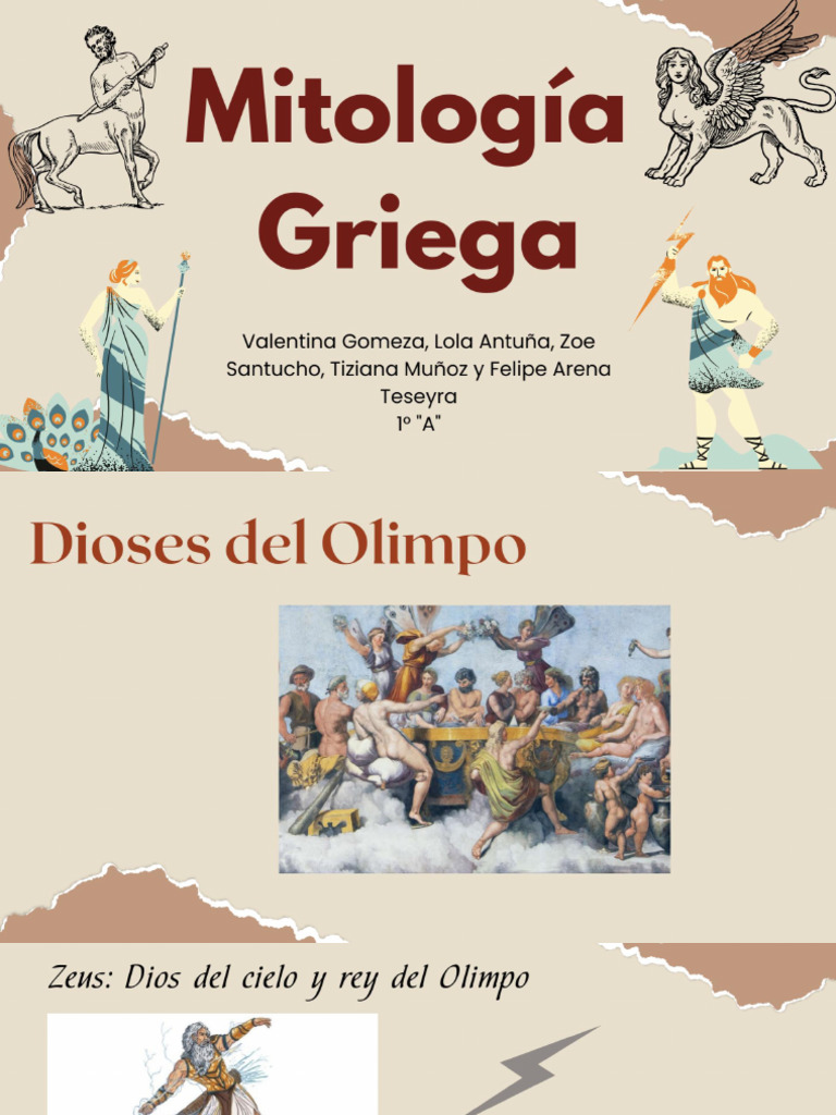Dioses y Héroes de la Mitología Griega | PDF | Doce olímpicos ...