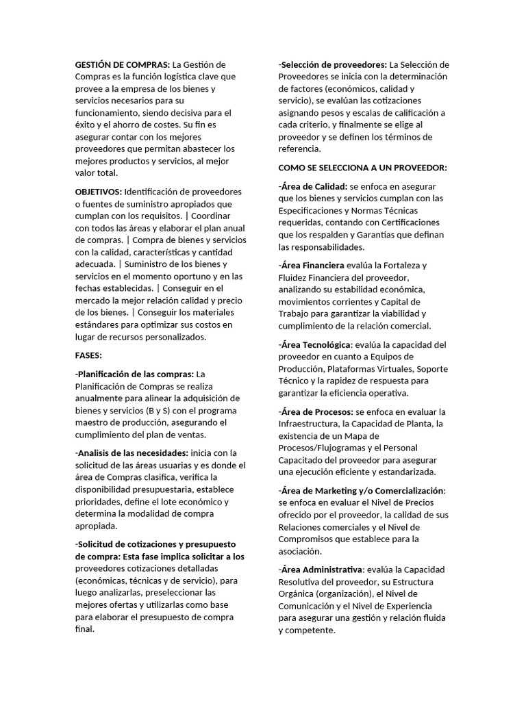 Gestión de Compras y Proveedores Efectiva | PDF | Calidad (comercial ...