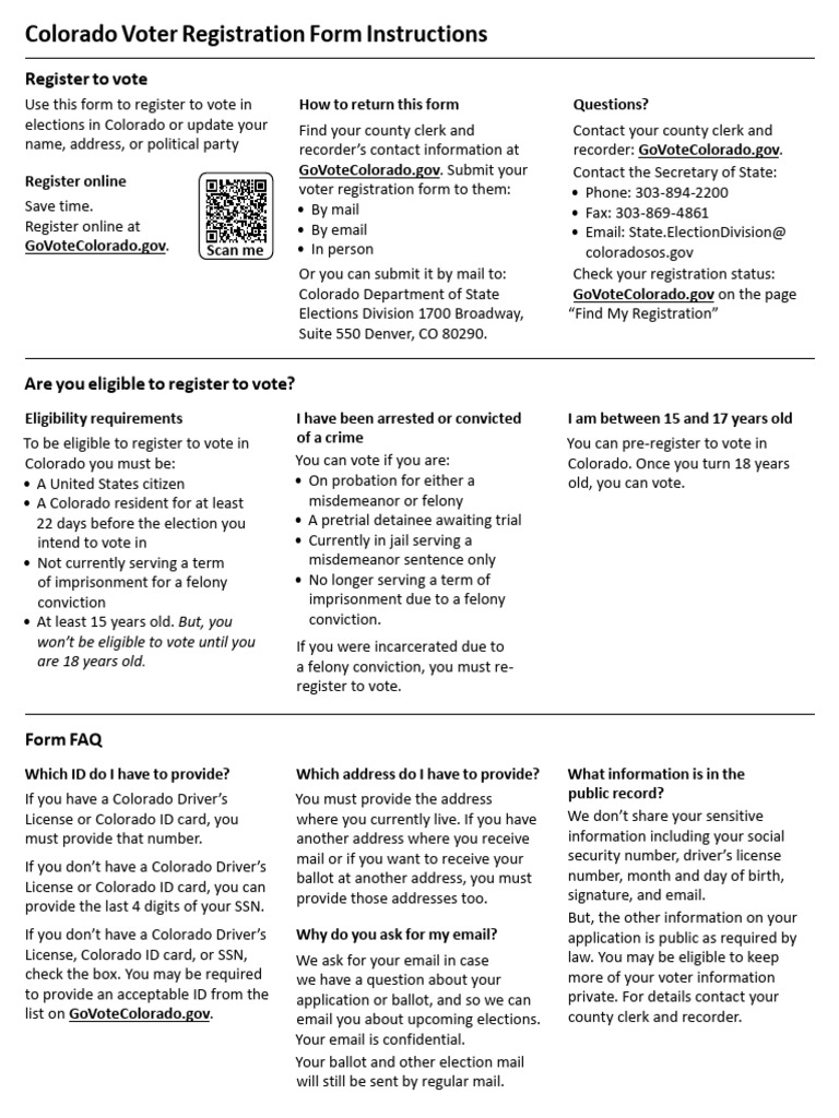 Voter Reg Form English | PDF | Voter Registration | Political Events
