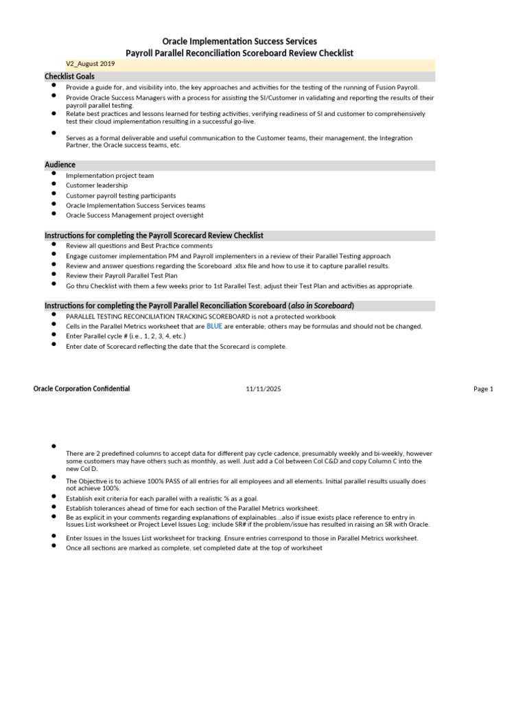 BUILD TEST 03 Parallel Scoreboard Review Template | PDF | Payroll | Taxes