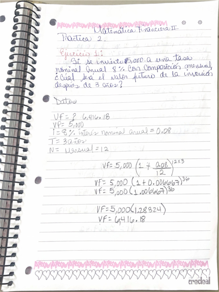 Práctica 2 MaT Fin. Mayerling López Marte Sd1420283 | PDF