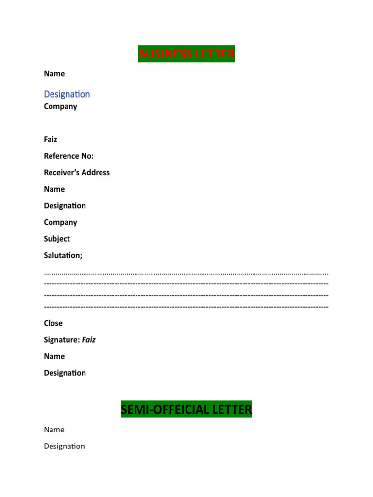 All Letters Formates 100% Correct | PDF
