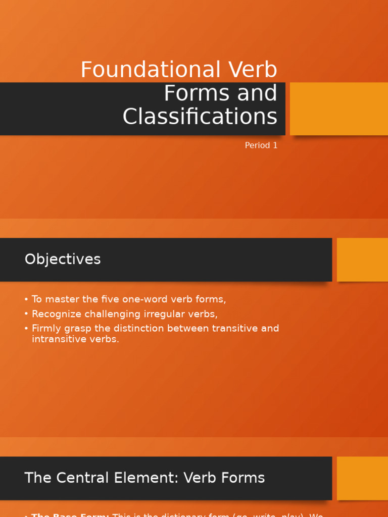 Mastering English Verb Forms and Types | PDF | Verb | Grammatical Tense