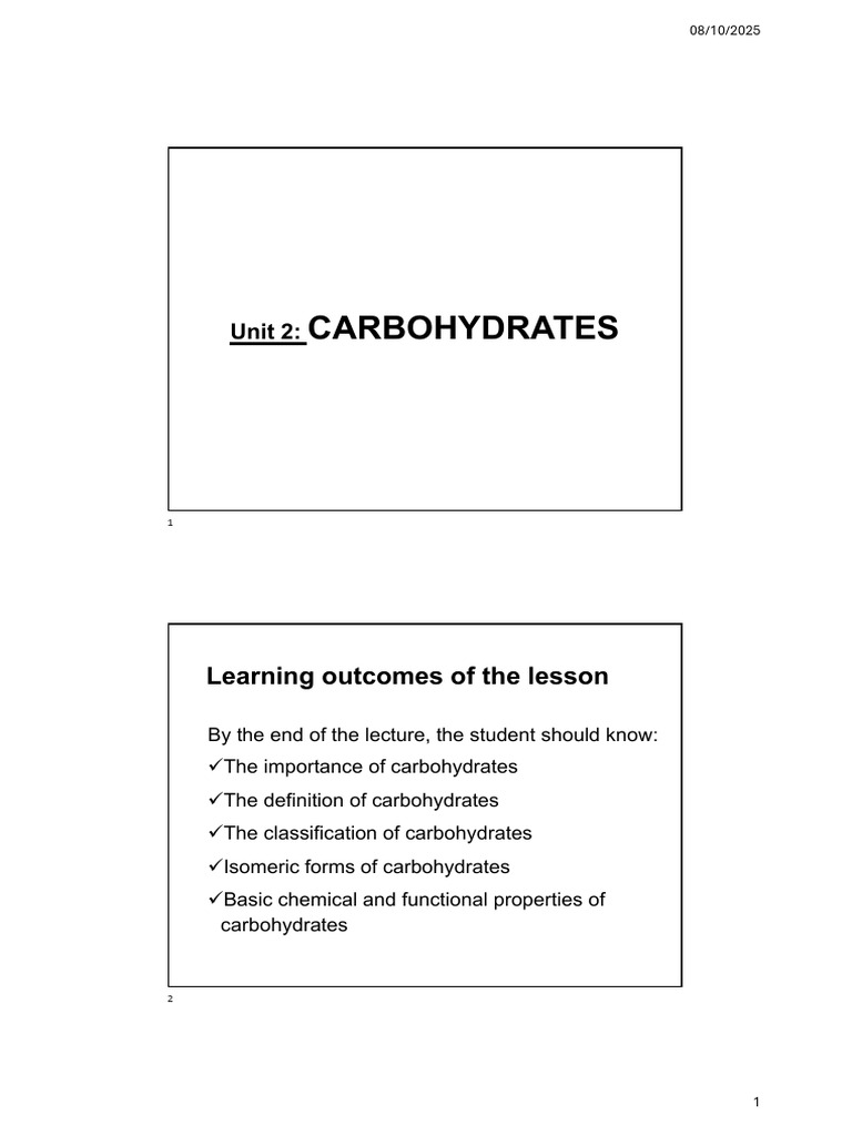 Understanding Carbohydrates: Types & Properties | PDF | Carbohydrates ...