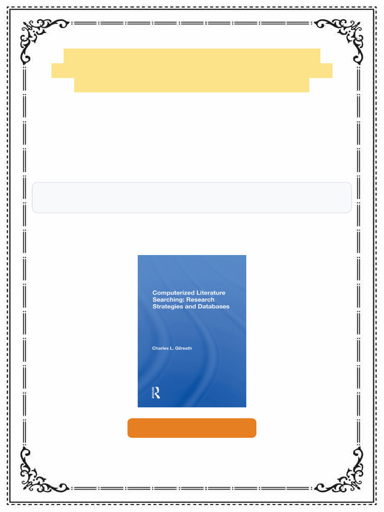 Computerized Literature Searching Research Strategies and Databases ...