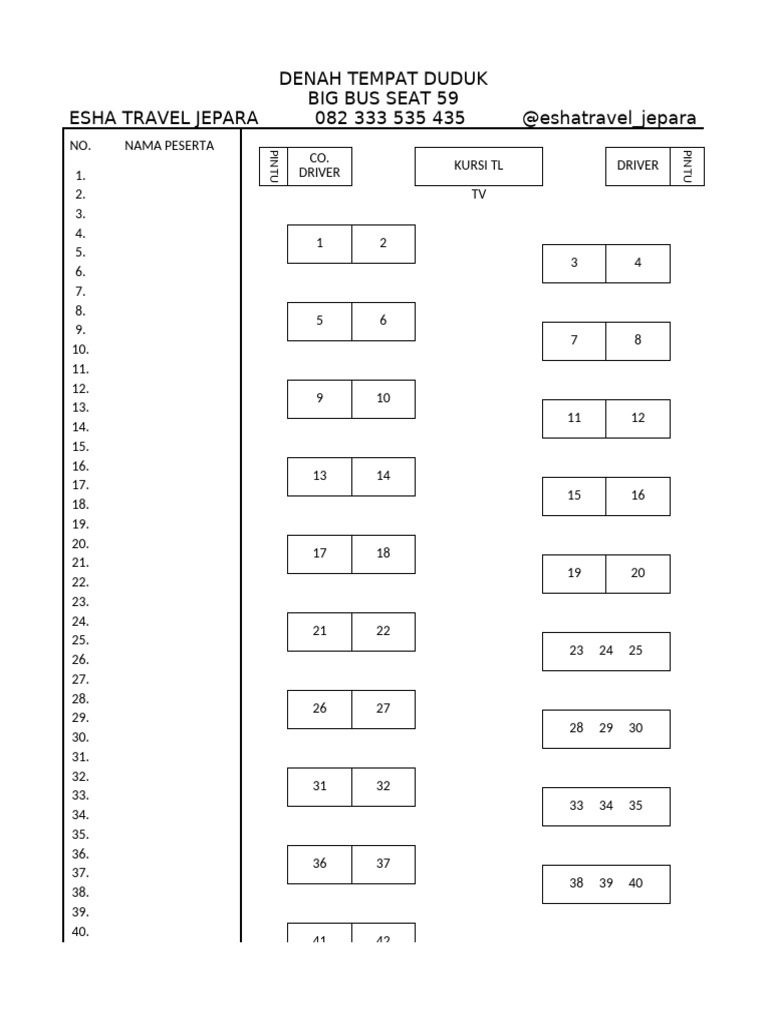 Denah Big Bus All Series Esha | PDF | Chess | Chess Theory