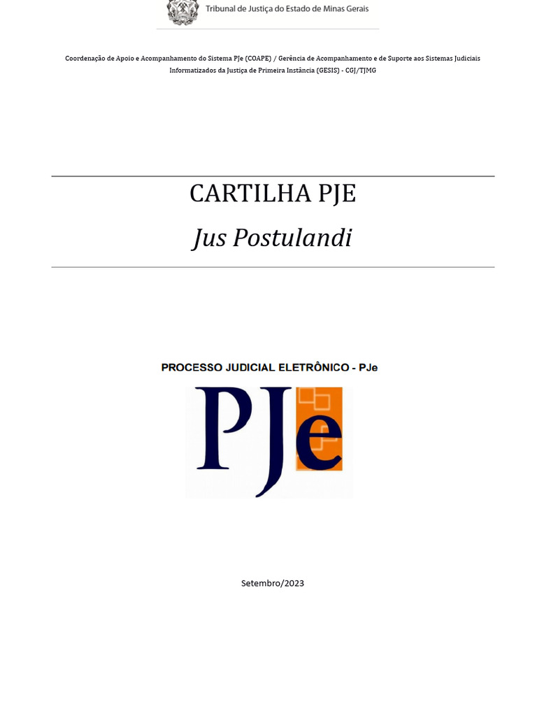 Cartilha - Jus Postulandi Set 2023 | PDF | Janela (informática) | Advogado