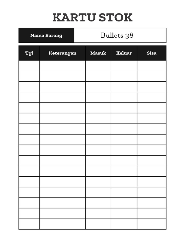 Stock Card Bullets 38 | PDF