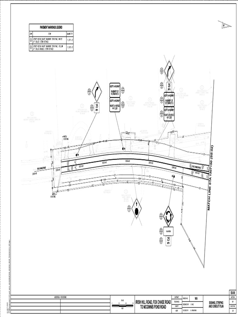Road Construction and Striping Plan | PDF