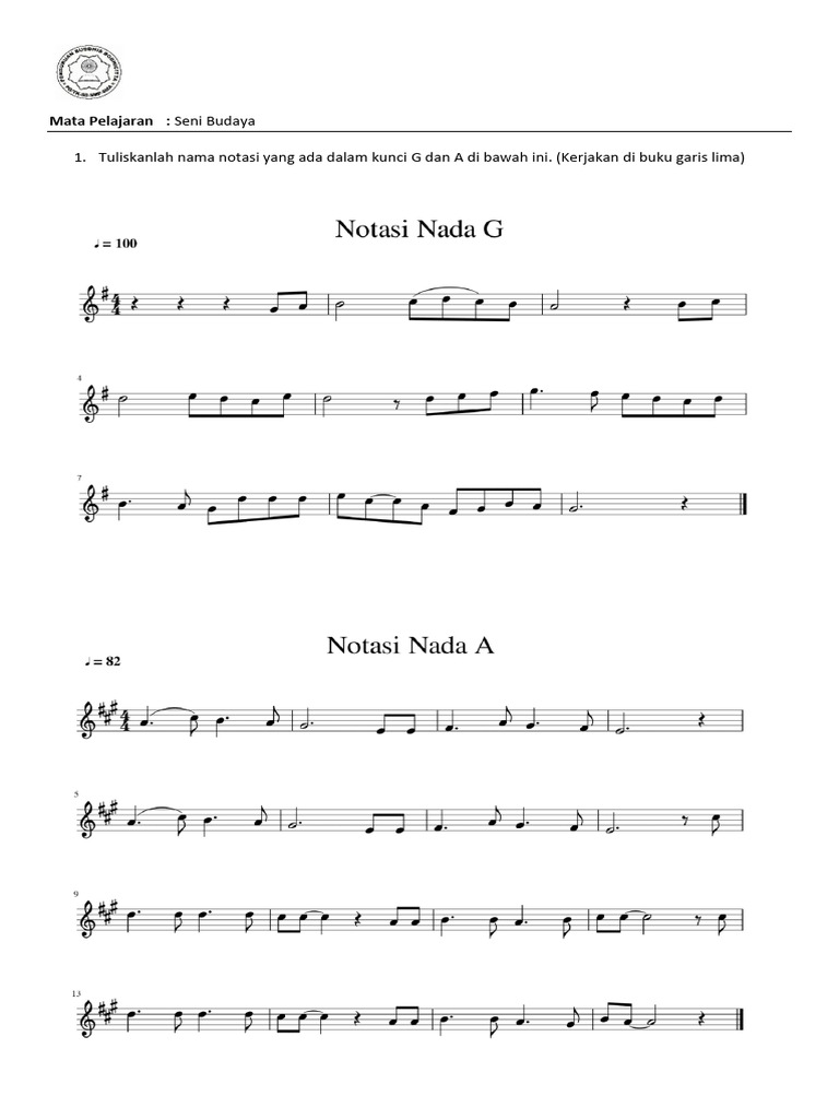 Latihan Membaca Notasi | PDF