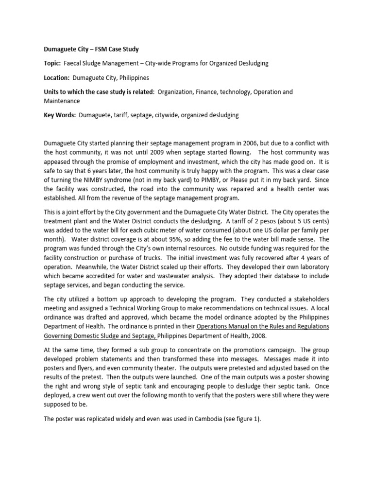 Dumaguete City Septage Management Case Study | PDF | Sewage Treatment ...