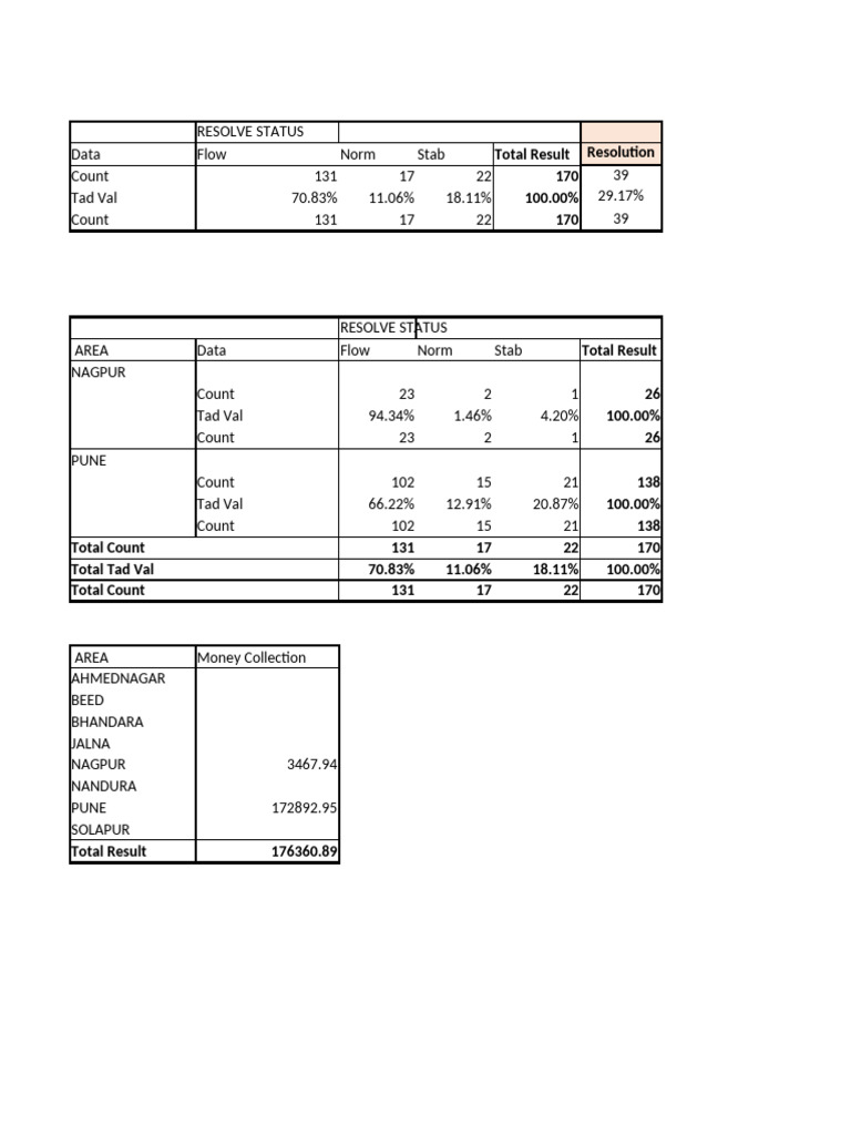 Nagpur and Pune Resolve Status Report | PDF