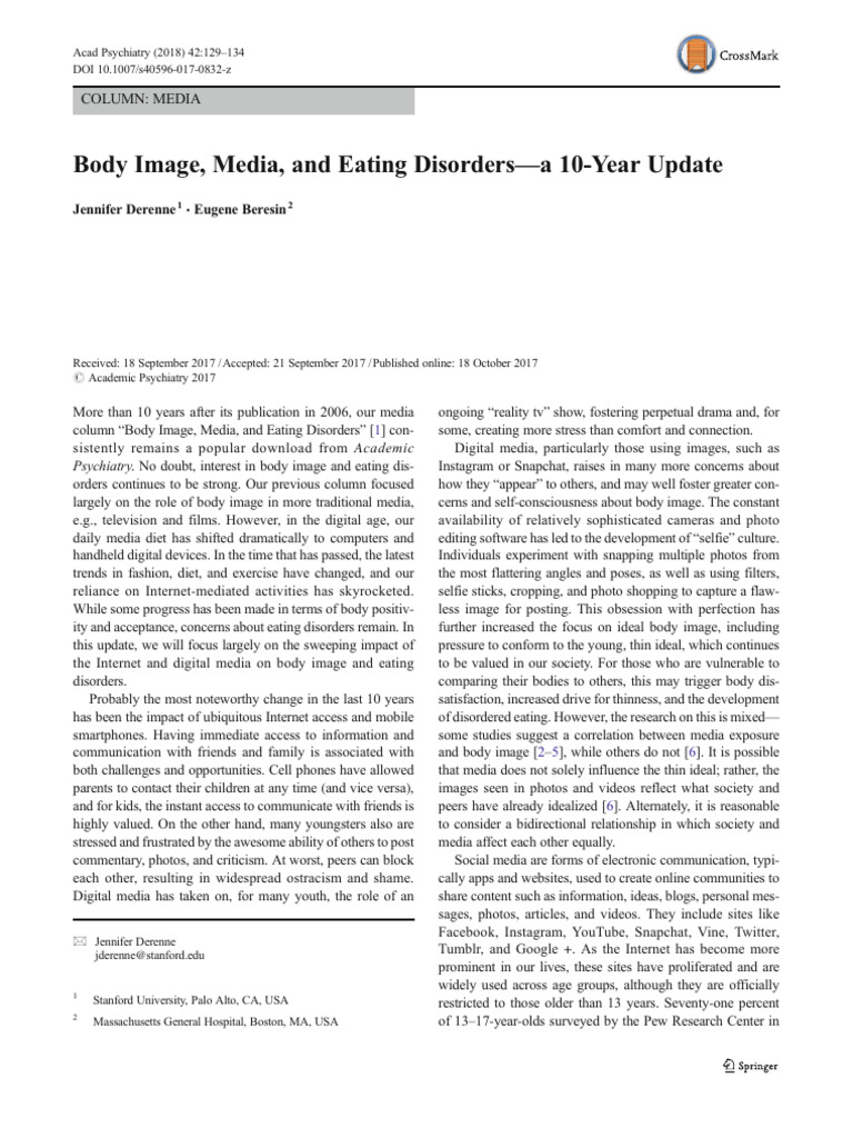 Impact of Digital Media on Body Image | PDF | Eating Disorder ...