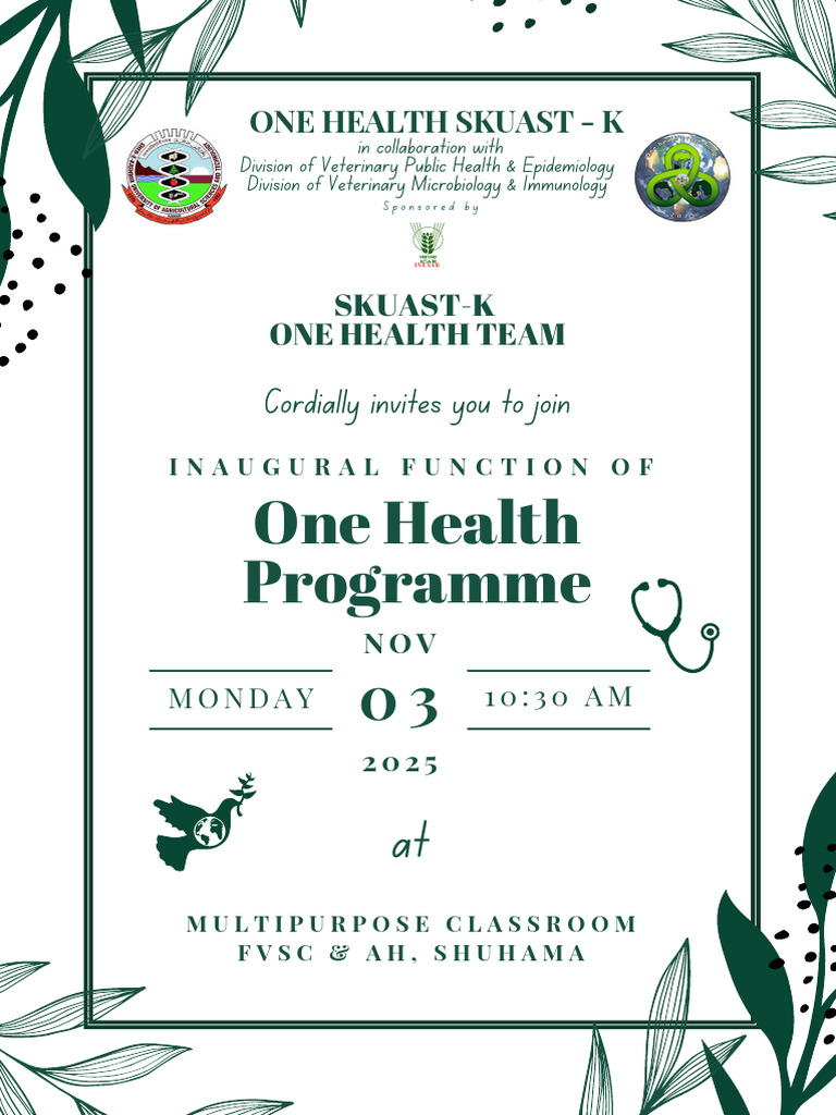 One Health Skuast - K Invitation Letter | PDF