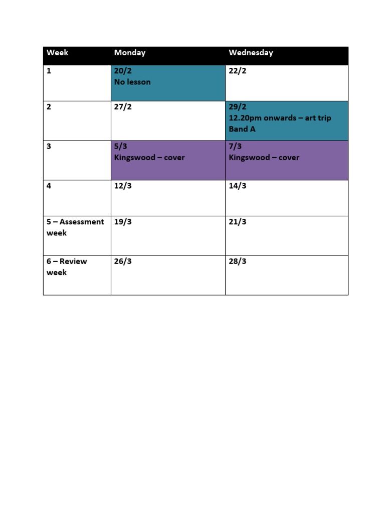 Year 8 Spring 2 Dates | PDF