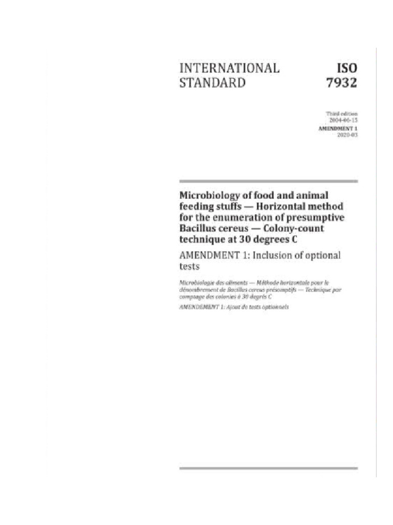 ISO 7932 - 2004 Amd 1 - 2020 | PDF